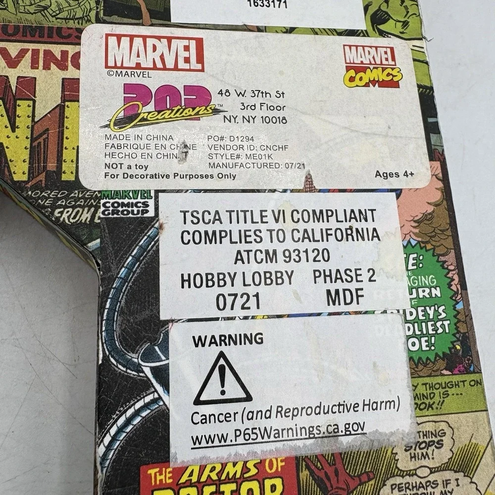 Marvel Comics Wall Decor Stand Hang Boy Kid Child Name Letter K 10